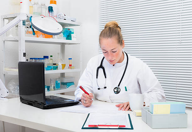 istock Eperienced doctor works in the office 457079147
