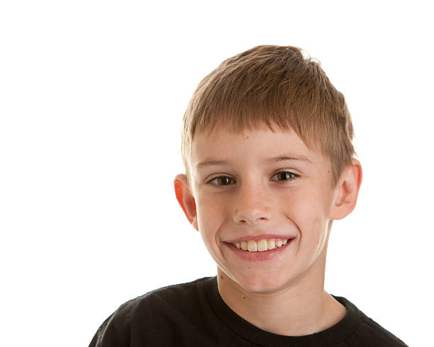 istock Young Caucasion Boy with a Big Toothy Smile Closeup Headshot 457083901