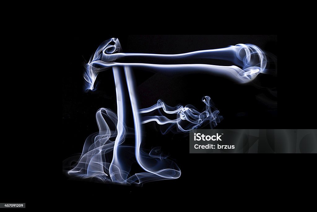 Big smoke Lettre F - Photo de Abstrait libre de droits