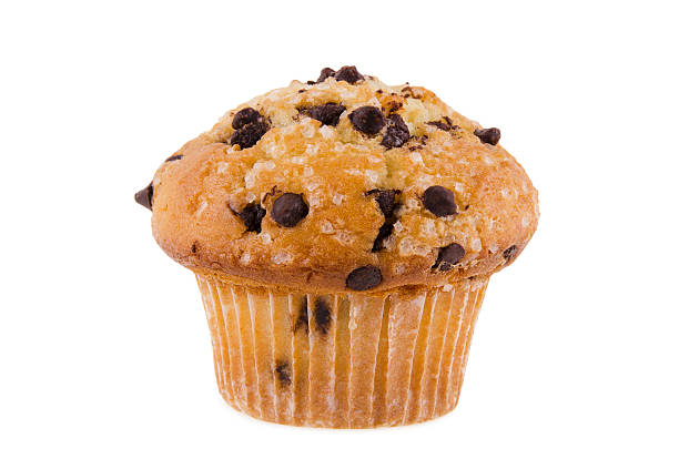 muffin z kawałkami czekolady - muffin zdjęcia i obrazy z banku zdjęć