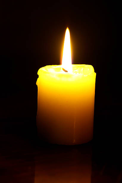 burning candle stock photo