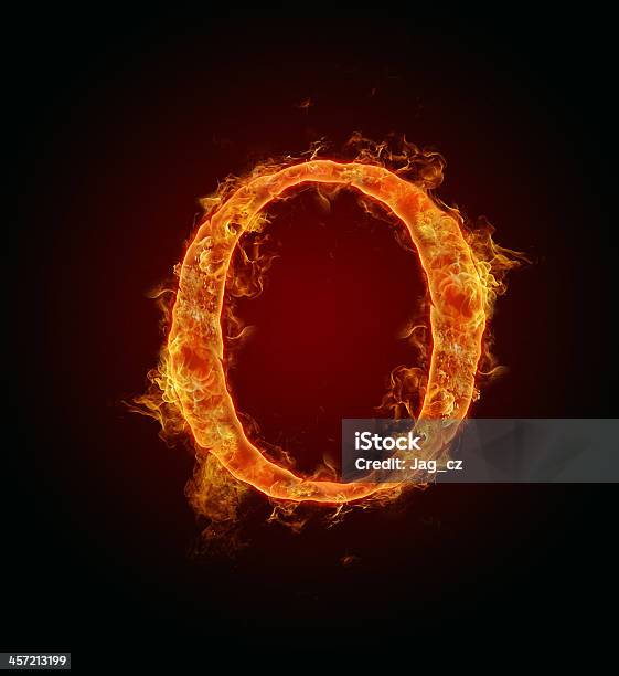 Fire Letter Stock Photo - Download Image Now - Abstract, Broiling, Burning