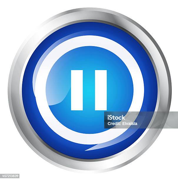 Pausesymbol Stockfoto und mehr Bilder von Icon - Icon, Ruhen, Blau