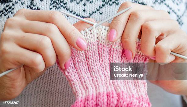 Knitting Stock Photo - Download Image Now - Activity, Adult, Adults Only