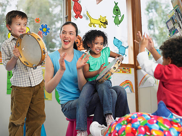 istock Teacher With Children Playing Music In Class 457227097