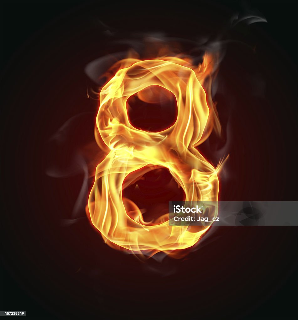 Огонь номер - Стоковые фото Абстрактный роялти-фри