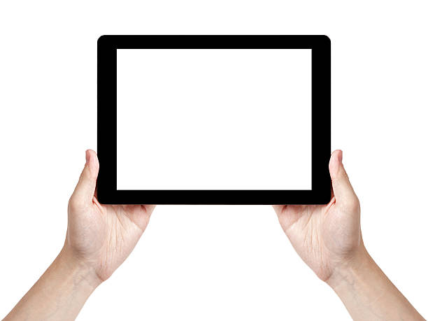 istock adult man hand holding generic tablet 457265409