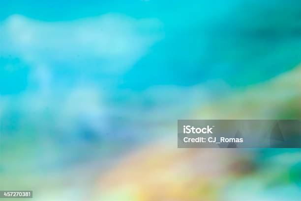 Blurry Background Of Blue Yellow Red Mimicking Water Color Stock Photo - Download Image Now