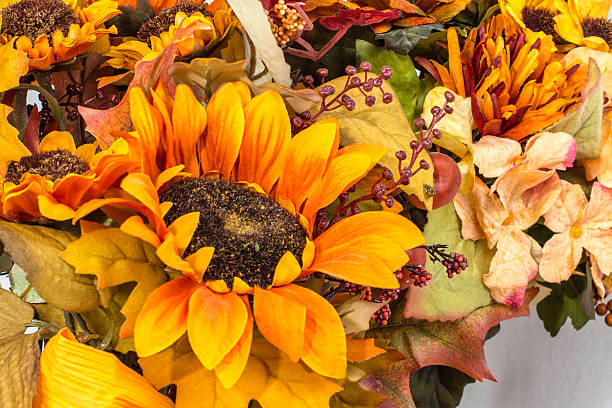 istock Fall and Autumn Colored Flower Arrangment 457278555