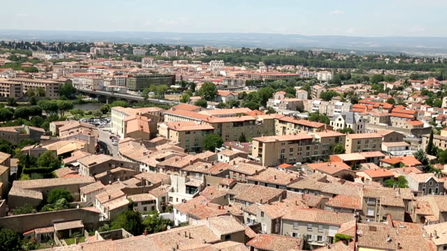 VDO : View of Carcassonne in Languedoc, France