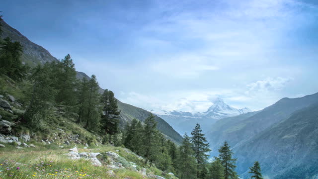 Matternhorn and Zermatt valley Time Lapse