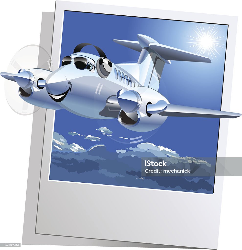 Vector Cartoon Airplane Vector Cartoon Airplane. Available EPS-10 vector format separated by groups and layers for easy edit Aerial View stock vector