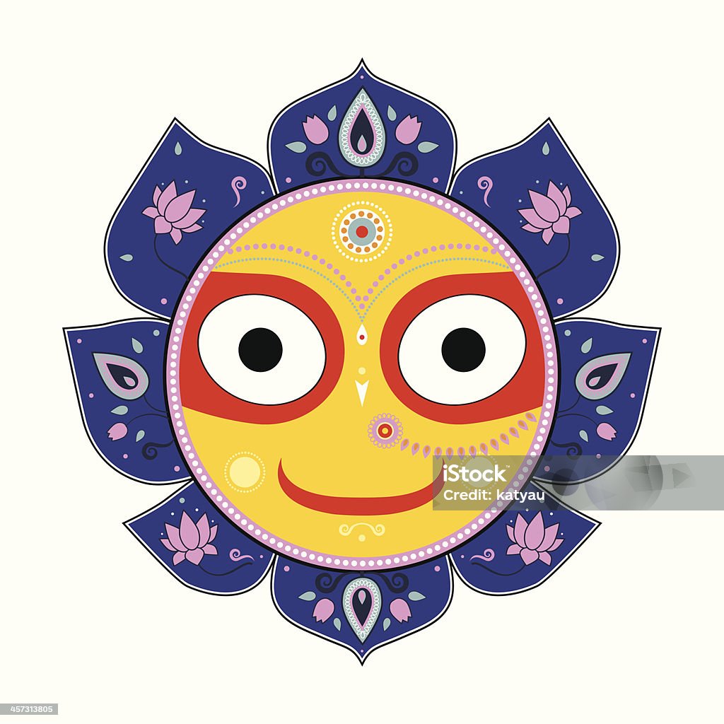 Jagannath. Indian God of the Universe. Jagannath. Indian God of the Universe. Lord Jagannatha. Vishnu stock vector