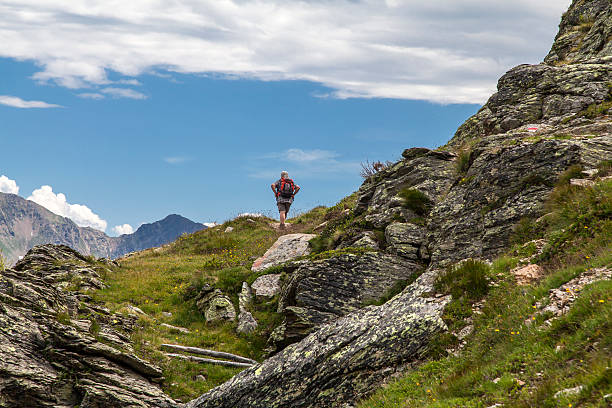 istock Person walking in the mountains 457314477