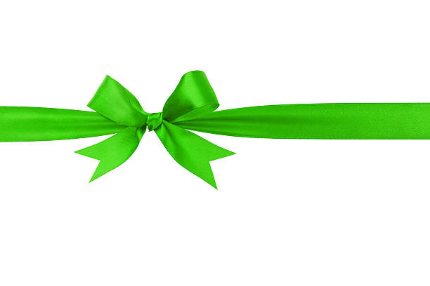 istock handmade green ribbon bow horizontal border 457330099