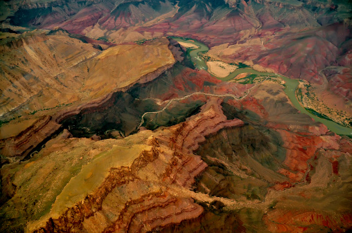 Flying above the south rim, Grand Canyon