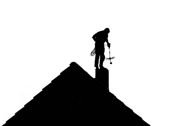 Chimney Sweep silhouette stock photo