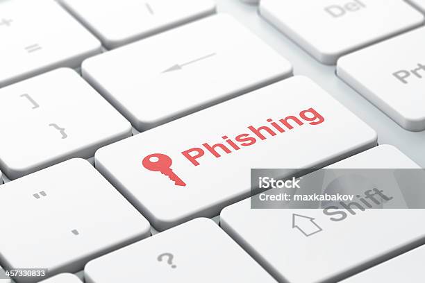 Conceito De Privacidade Chave E Phishing Sobre Fundo De Teclado De Computador - Fotografias de stock e mais imagens de Acessibilidade