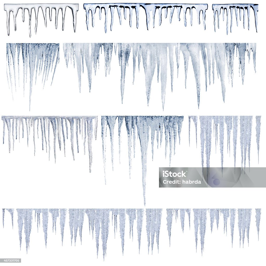 icicles icicles catalog of diferent and real type Icicle Stock Photo