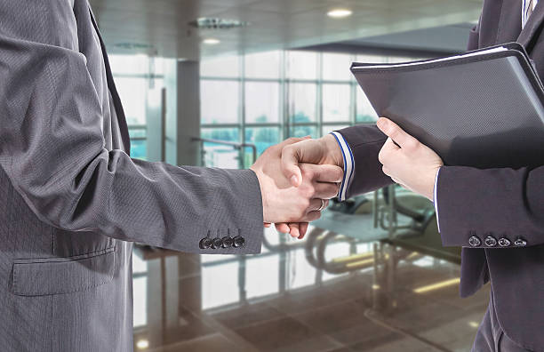 istock Business handshake for a closing deal 457341593