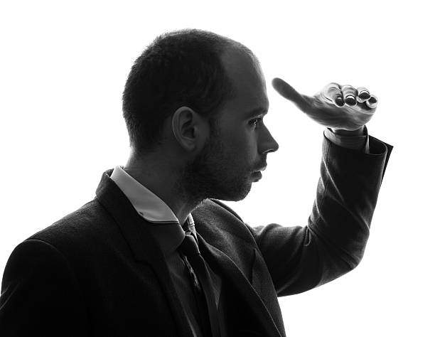 istock Caucasian businessman silhouette 457347907