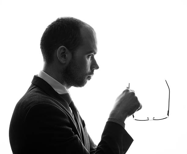 istock Caucasian businessman silhouette 457370199