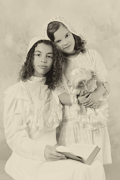 istock Vintage girls in sepia 457375819