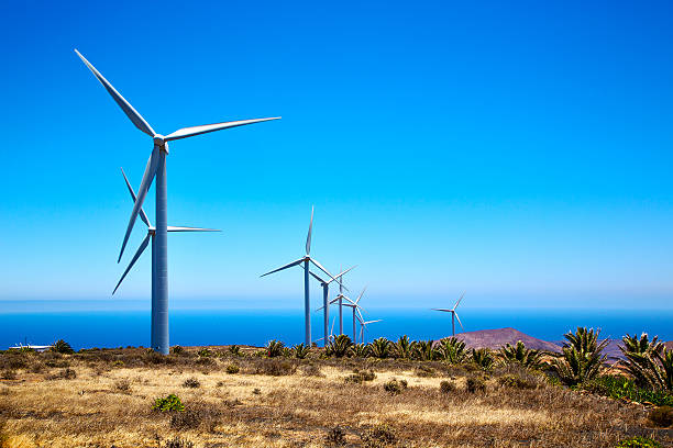 istock wind turbines and the sky in   isle 457375827