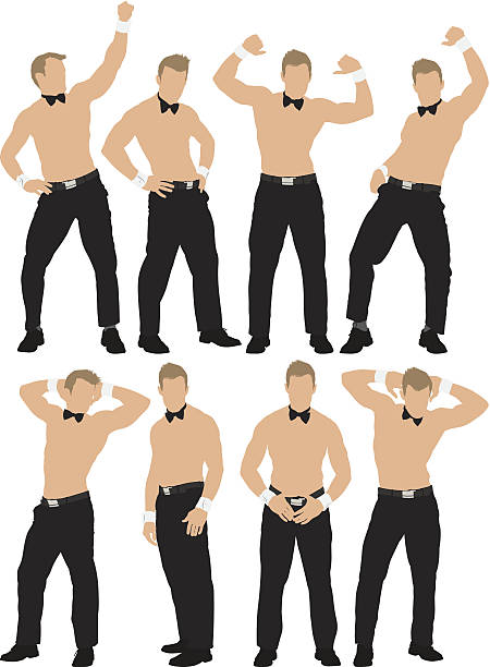 ilustrações de stock, clip art, desenhos animados e ícones de stripper masculino dança - male stripper