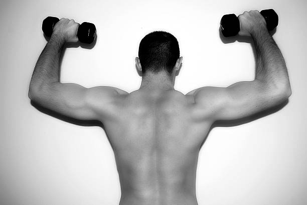 bodybuilder - one person looking at camera male posing imagens e fotografias de stock