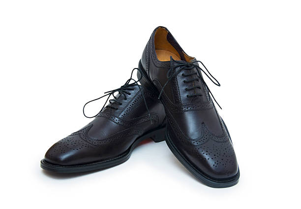 istock The black man's shoes isolated on white background. 457392561
