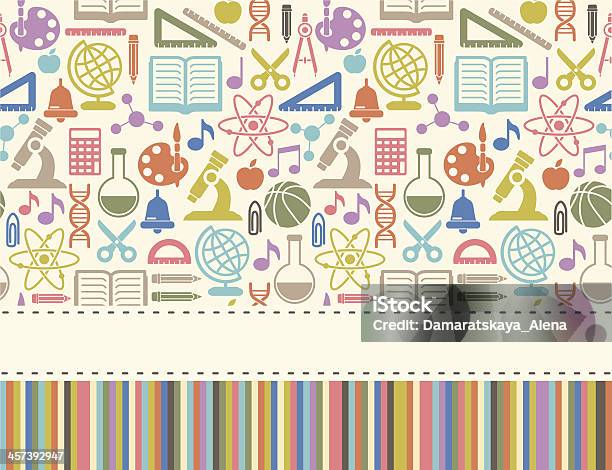 School Children Background Stock Illustration - Download Image Now - Back to School, Book, Calculator