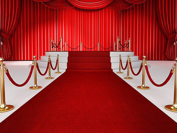 istock Red carpet leading the oval stage 457393753