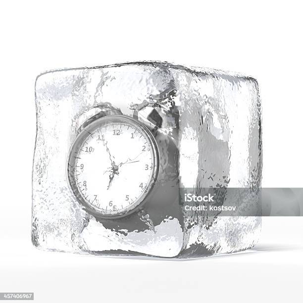 Alarm Clock In Ice Stock Photo - Download Image Now - Clock, Frozen, Abstract