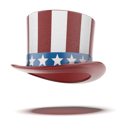 fourth of July hat   isolated on a white background. 3d render