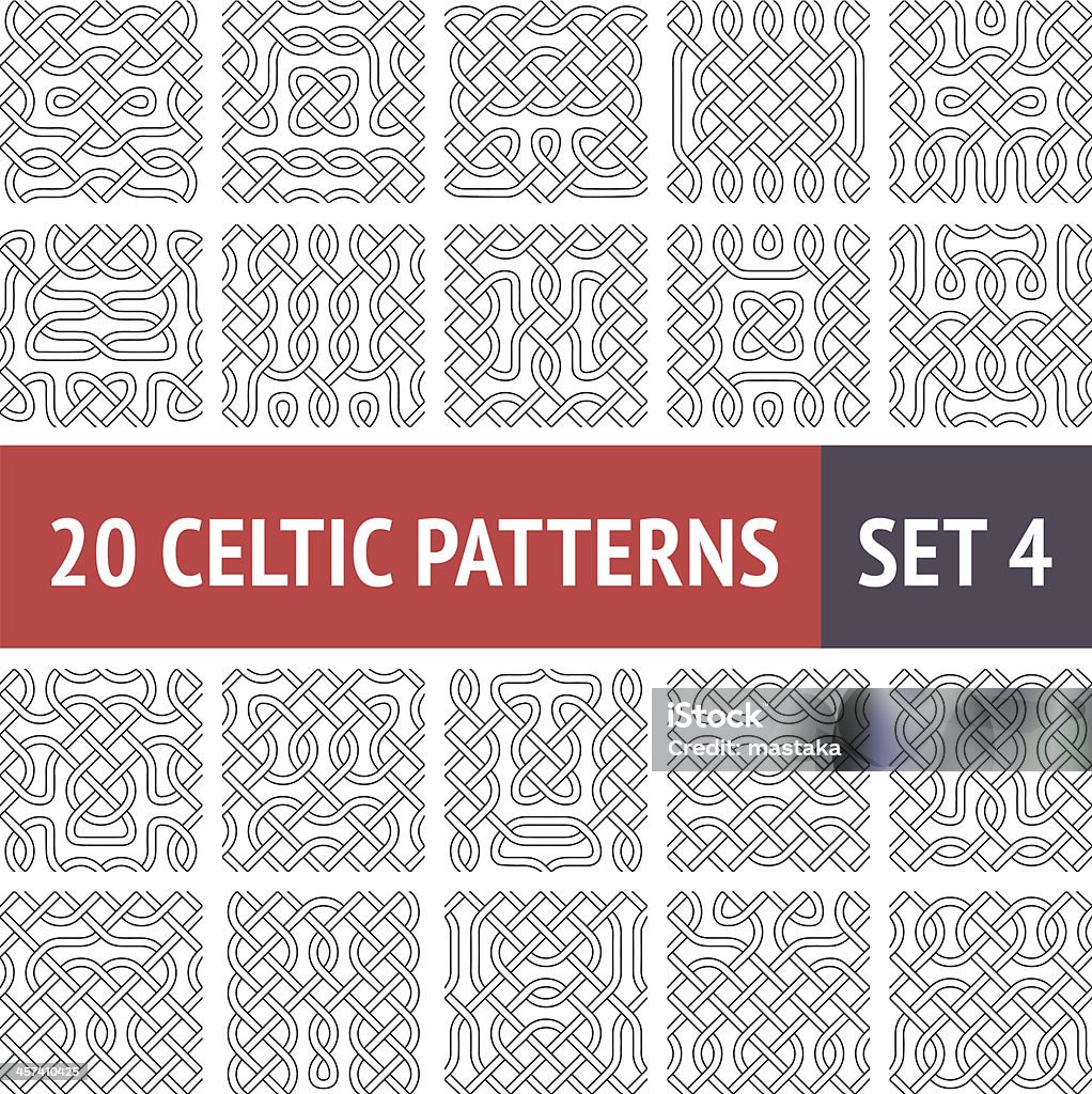 Celtic Patterns Poster Celtic Patterns Set Stock Illustration - Download Image Now - Abstract ...