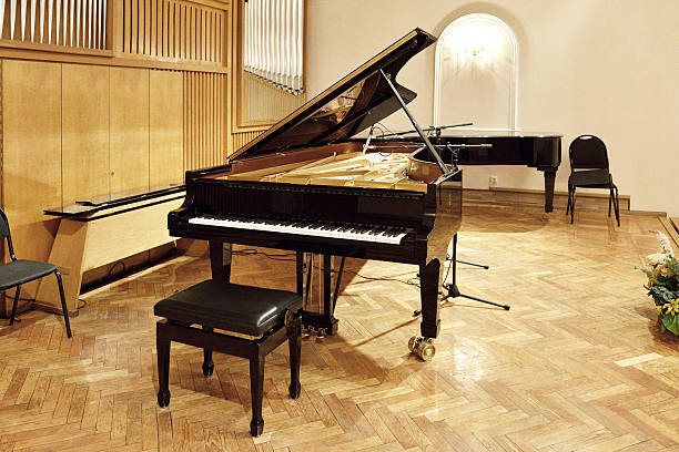 istock Black grand piano 457417375