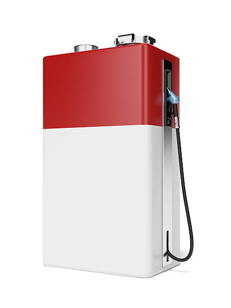 istock gas station as red battery 457417855