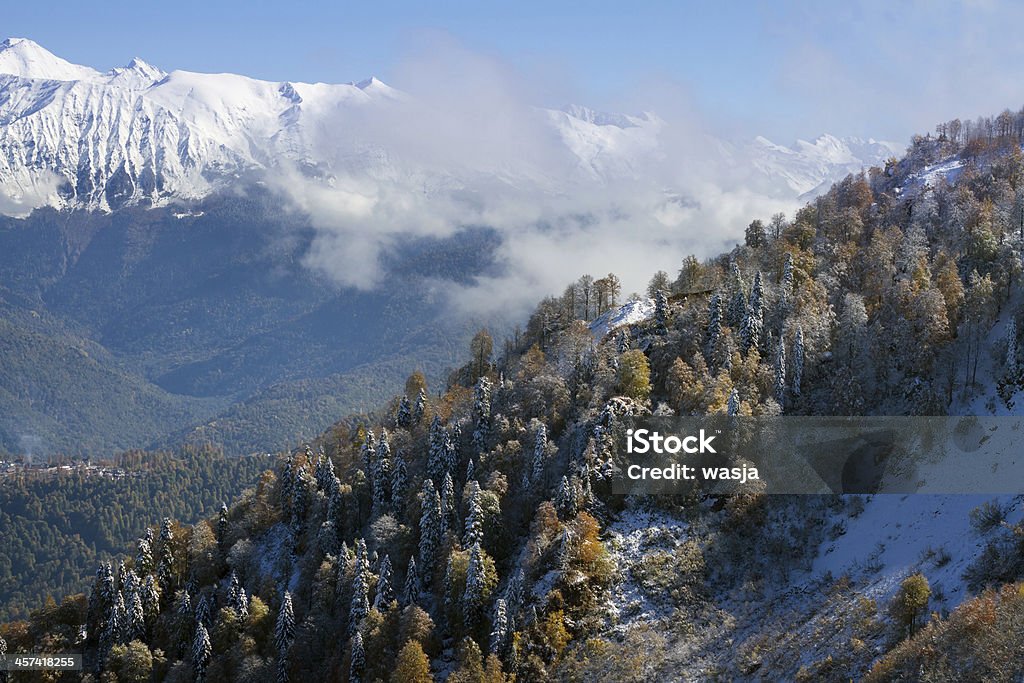 The mountains in Krasnaya Polyana, Sochi, Russia Backgrounds Stock Photo