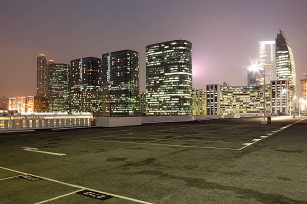 istock Empty parking lot in the city 457418663