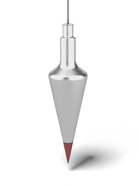 Vertical plumb Vertical plumb isolated on a white background. 3d render plumb line stock pictures, royalty-free photos & images