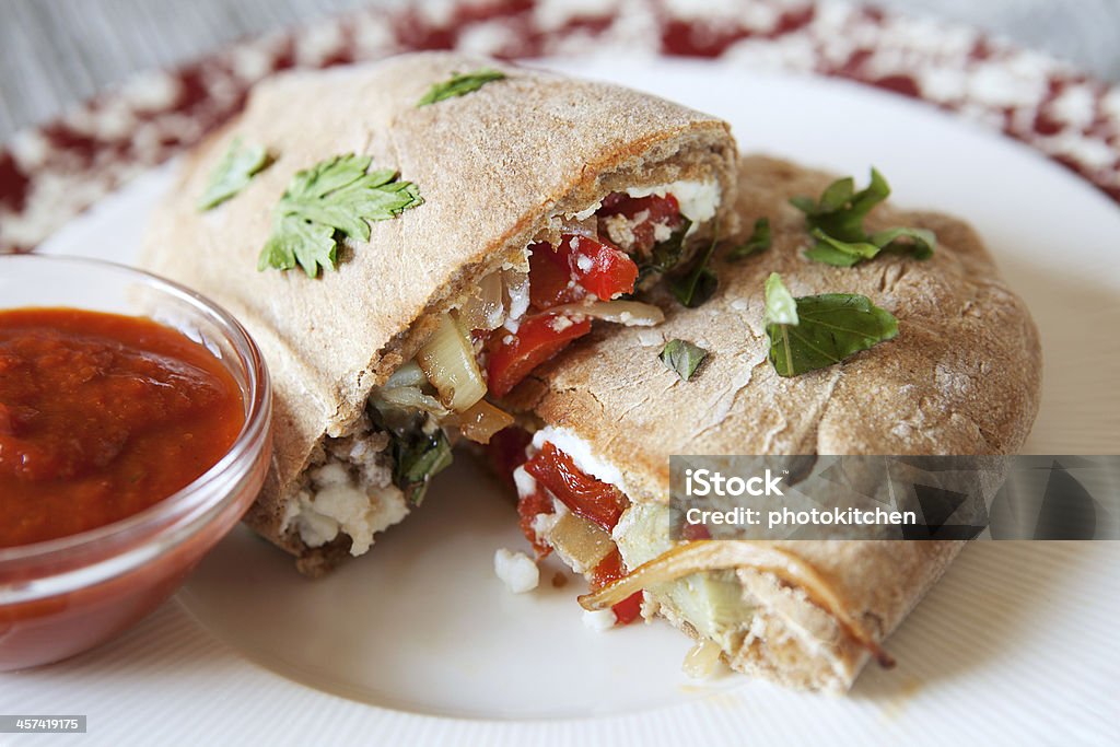 Grilled Vegetable Calzones Grilled Vegetable Calzones stuffed with cheese and peppers Calzone Stock Photo