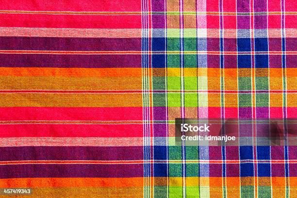 Colorful Scott Fabric Stock Photo - Download Image Now - Abstract, Backgrounds, Close To