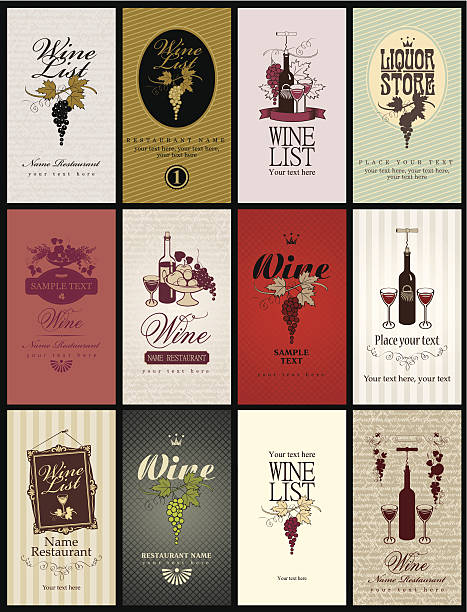 ilustrações de stock, clip art, desenhos animados e ícones de conjunto de vinho - vinho do porto