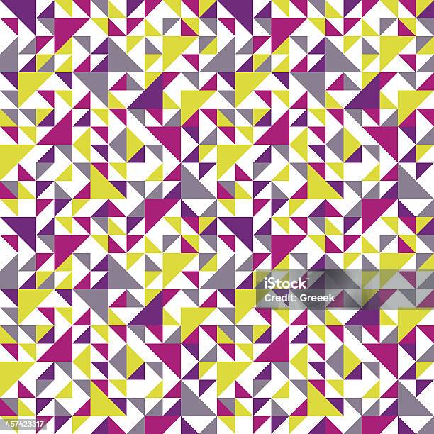 Seamless Geometric Pattern With Triangle Stock Illustration - Download Image Now - Abstract, Art, Art And Craft