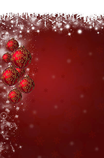istock Snowflakes and Christmas Baubles Background 457423807