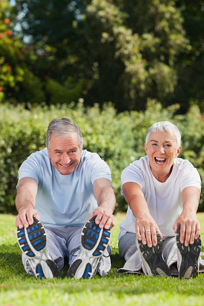 istock Retired couple stretching their legs 457424257