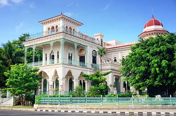 Palacio del Valle is National Heritage Memorial in Cienfuegos, Cuba. The construction began in 1913 and the work was entrusted to Italian architect Alfredo Colli and foreman Juan Suarez, ending in 1917.