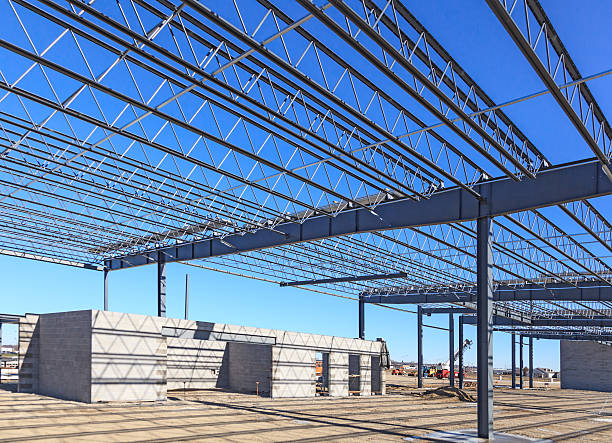 istock Steel Framing for new commercial building 457425171
