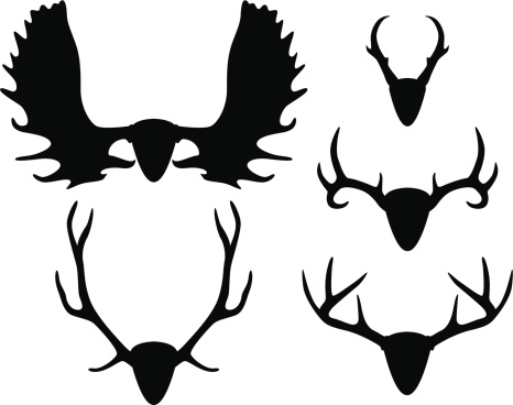 set of antler silhouettes